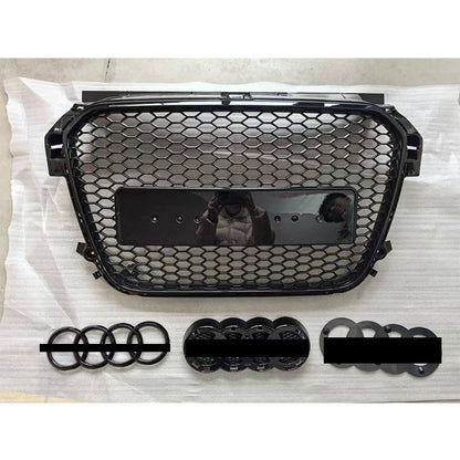 Front Bumper Grille Fit for A1 S1 2016-2018 Update to RS1 Honeycomb Mesh Bumper Grille