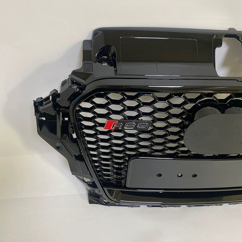 RS3 Style umper Grille Fit for 2013-2016 A3 S3 RS3 Front Bumper Mesh Honeycomb Grille