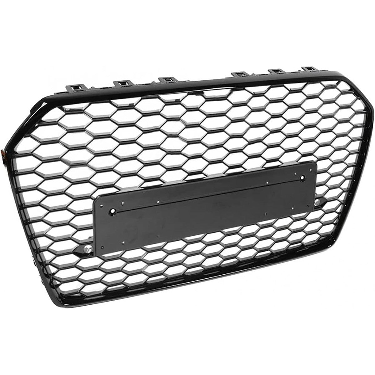Bumper Grille Fit for A D A6 2016-2018 Honeycomb Grille with Gloss Black Body No Emblem