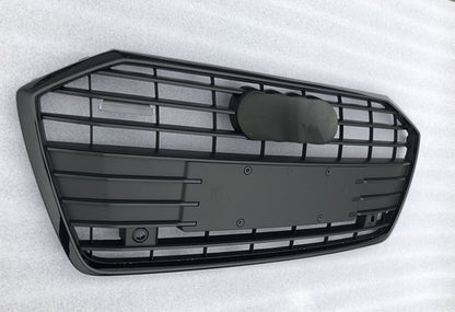 Front Bumper Grille Fit for Audi A6 RS6 S6 2019-2024 Front bumper Grill grille Matte Black