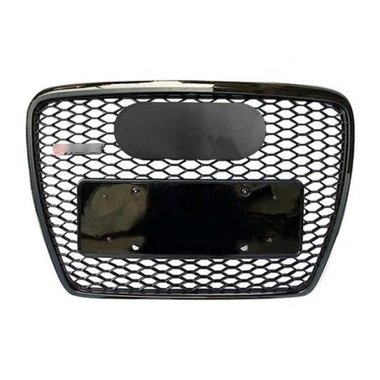 Bumper Grille Fit for A D A6 2005-2011 Honeycomb Grille with Full Gloss Black Body