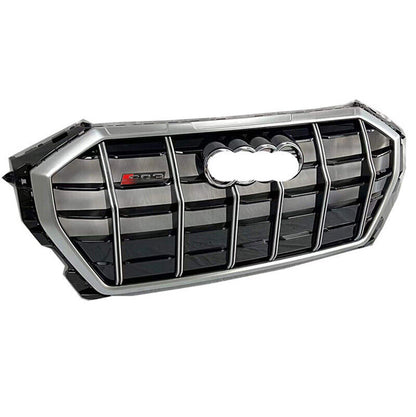 Front Bumper Grille Fit for AD Q3 SQ3 2019-2023 Grill Bumper grille Chrome