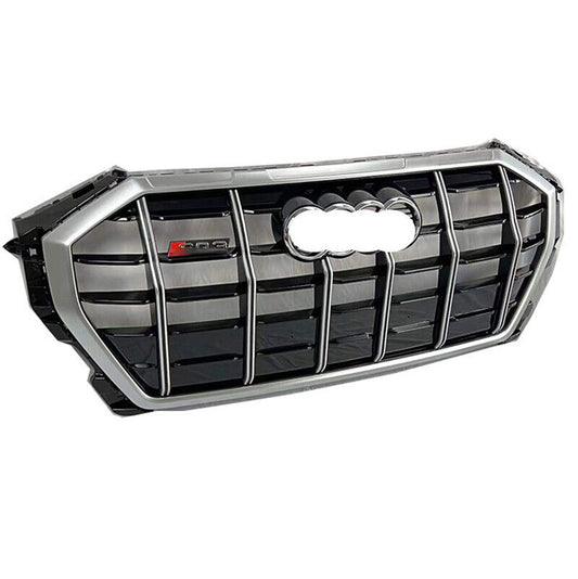 Front Bumper Grille Fit for AD Q3 SQ3 2019-2023 Grill Bumper grille Chrome