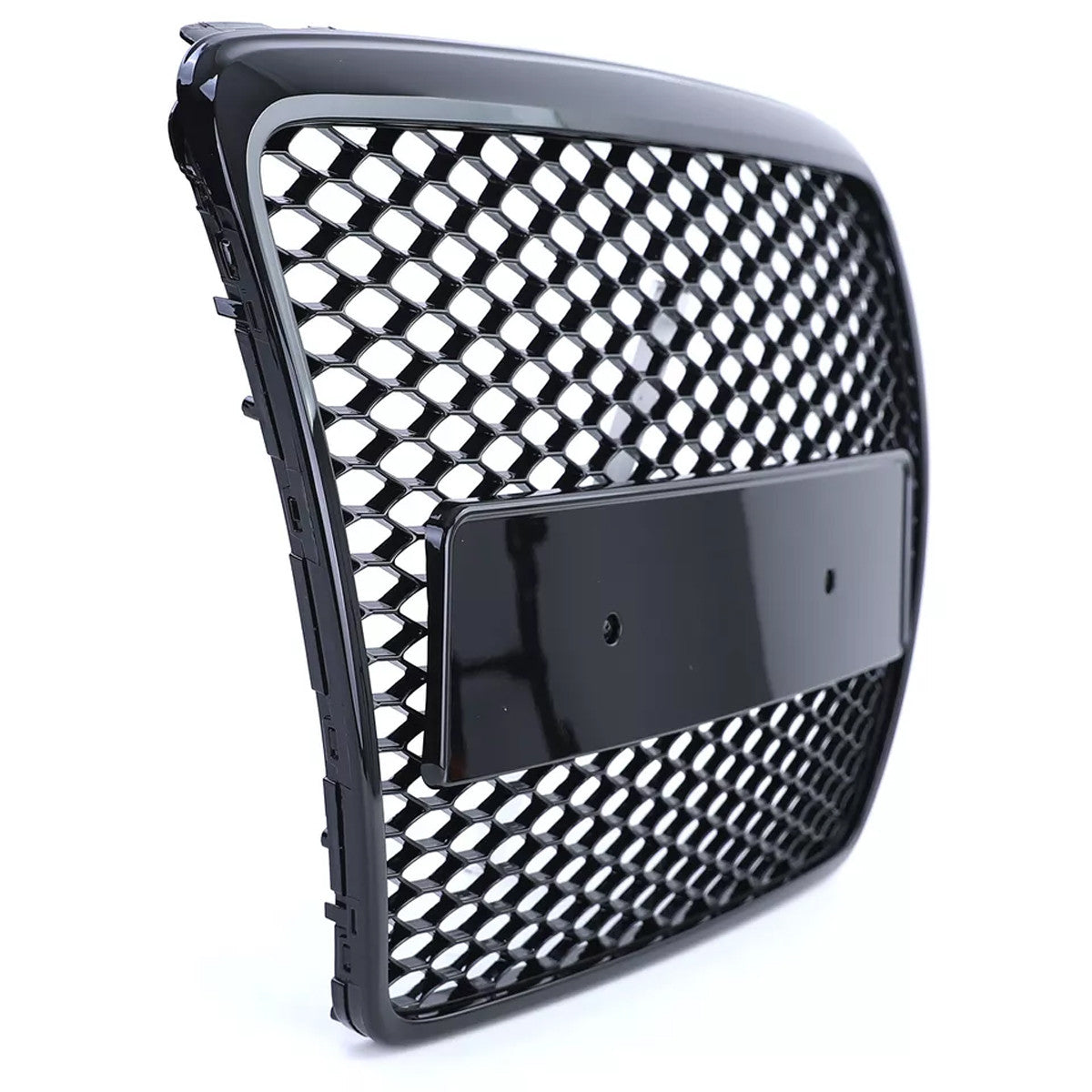 Bumper Grille Fit for A D A6 2005-2011 Honeycomb Grille with Gloss Black Body No Emblem