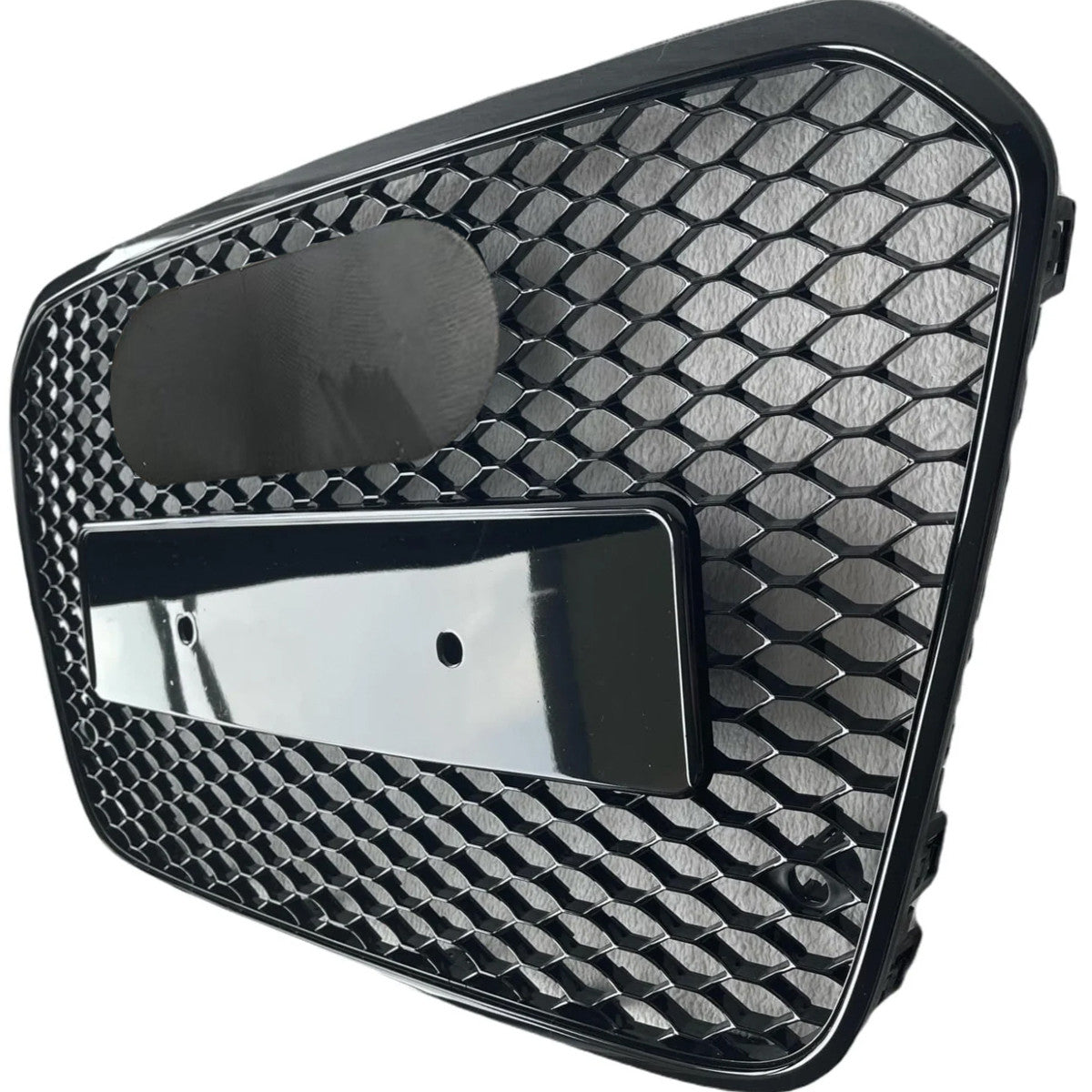 Bumper Grille Fit for A D A6 2005-2011 Honeycomb Grille with Full Gloss Black Body