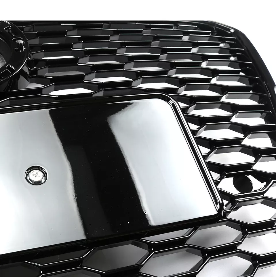 Front Bumper Grille Fit for A D A7 S7 C7 2012-2015 Mesh Honeycomb Grille Gloss Black