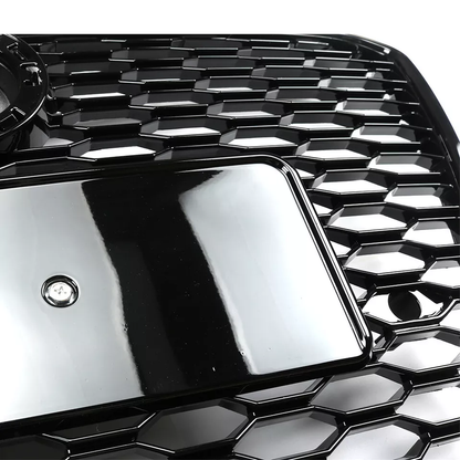 Front Bumper Grille Fit for A D A7 S7 C7 2012-2015 Mesh Honeycomb Grille Gloss Black