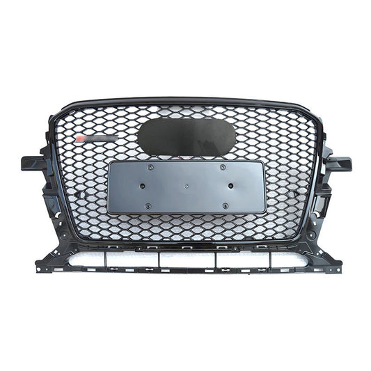 Front Bumper Grille Fit for 2013-2017 A D Q5 SQ5 Mesh Honeycomb Grille Gloss Black