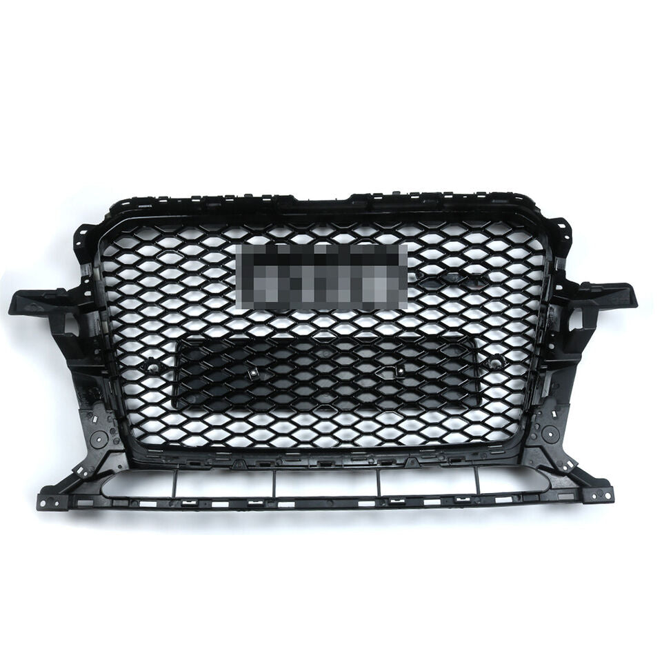 Front Bumper Grille Fit for 2013-2017 A D Q5 SQ5 Mesh Honeycomb Grille Gloss Black