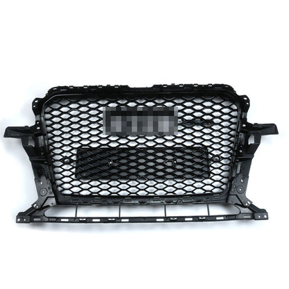 Front Bumper Grille Fit for 2013-2017 A D Q5 SQ5 Mesh Honeycomb Grille Gloss Black