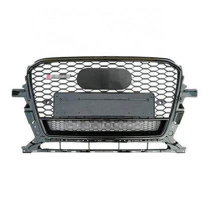 Front Bumper Grille Fit for 2013-2017 A D Q5 SQ5 Mesh Honeycomb Grille w/ Lower Window