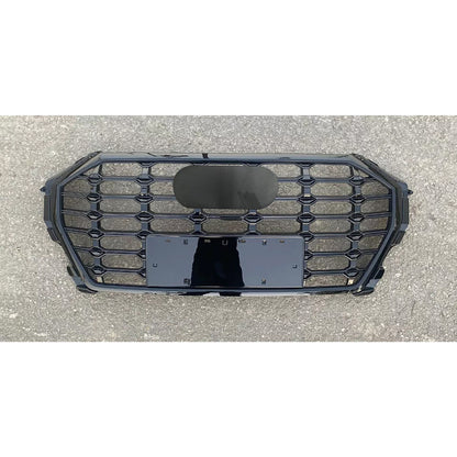 Front Bumper Grille Fit for AD Q3 SQ3 2019-2023 Grill Grille Bumper grille Gloss Black