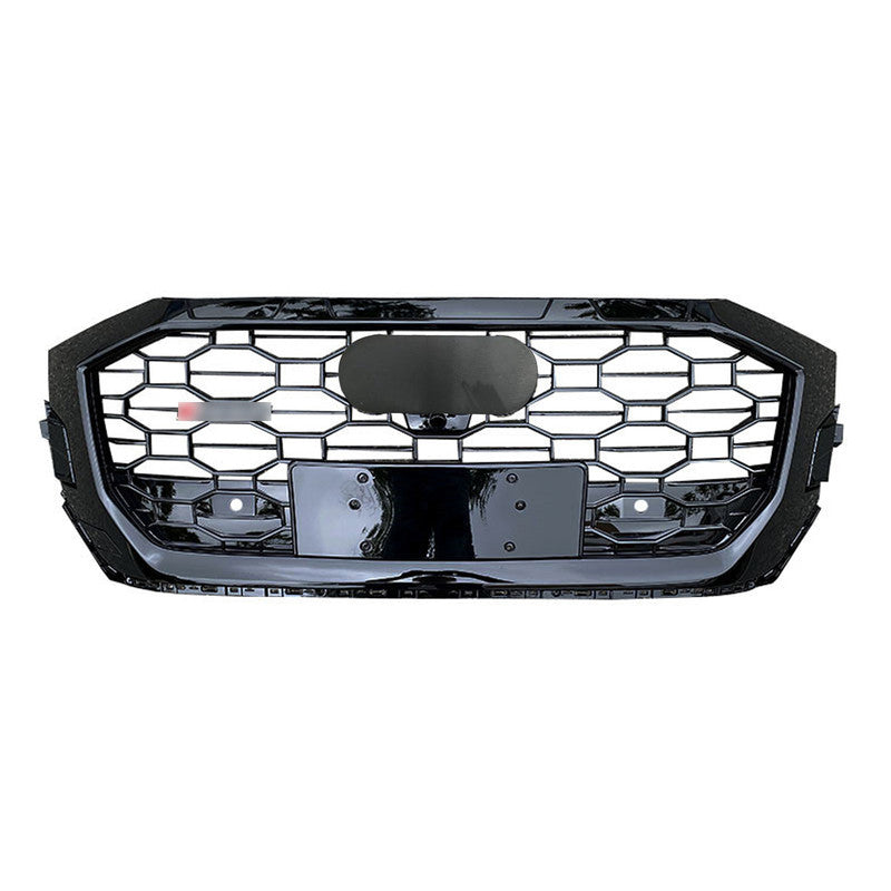 Front Bumper Grille Fit for AD Q8 SQ8 2020-2023 Mesh Honeycomb Bumper Grille Gloss Black
