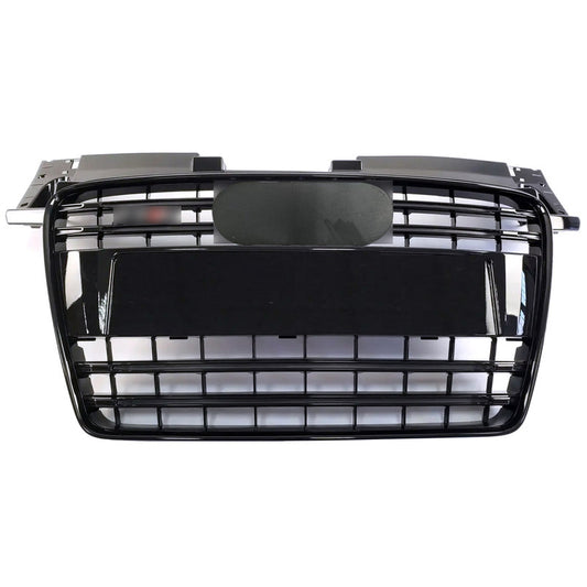 Front Bumper Grille Fit for AD TT TTRS 2007-2014 Grill Grille Gloss Black
