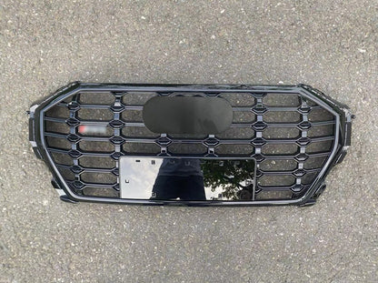 Front Bumper Grille Fit for AD Q3 SQ3 2019-2023 Grill Grille Bumper grille Gloss Black