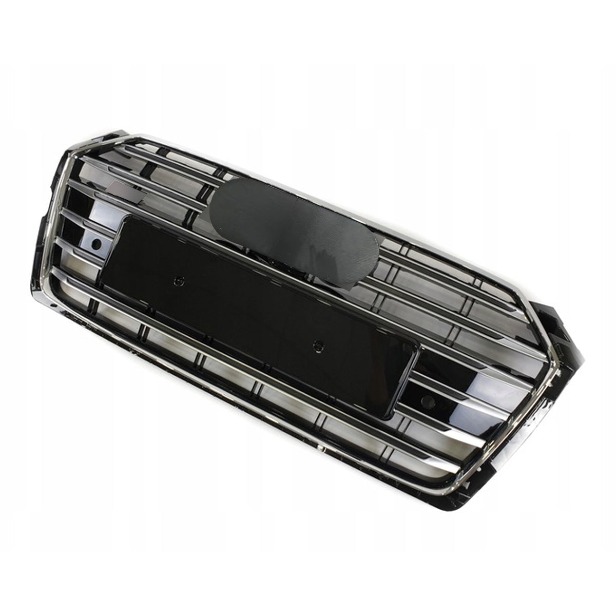 Chrome Bumper Grille Fit for A D A5 2017-2019 Grill Grille with Gloss Black Body