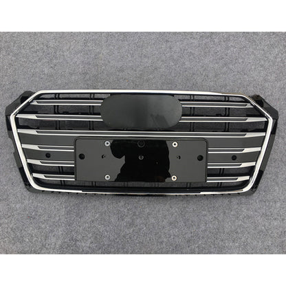 Chrome Bumper Grille Fit for A D A5 2017-2019 Grill Grille with Gloss Black Body