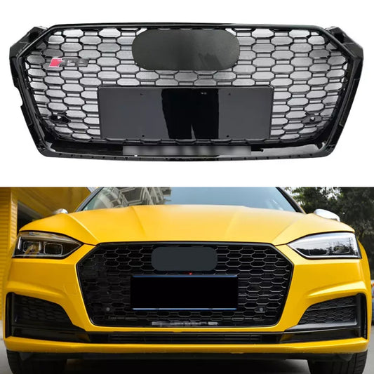 Bumper Grille Fit for A D A5 2017-2019 Honeycomb Grille with Gloss Black Body