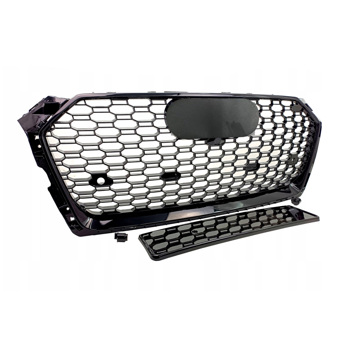 Bumper Grille Fit for A D A5 2017-2019 Honeycomb Grille with Gloss Black Body