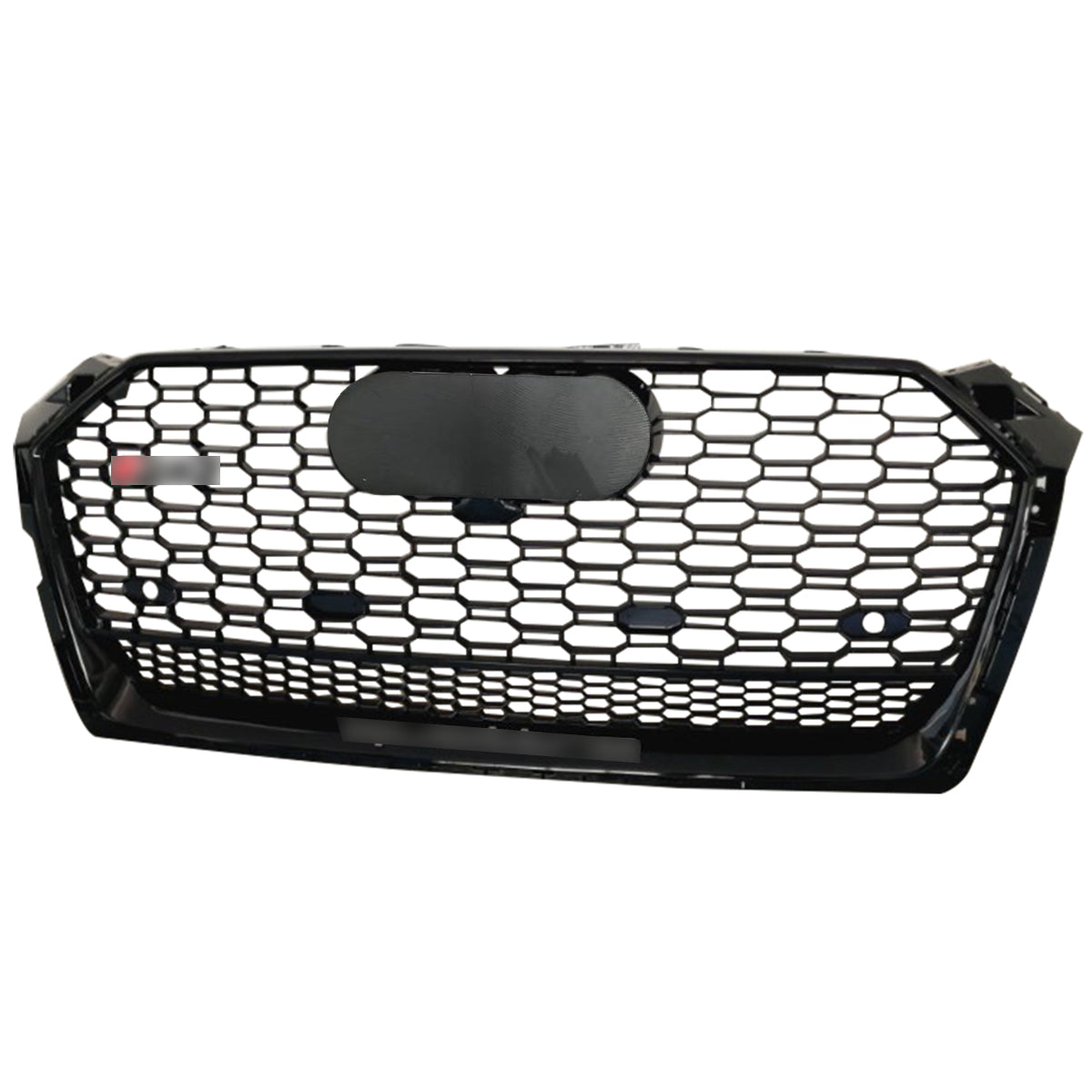 Bumper Grille Fit for A D A5 2017-2019 Honeycomb Grille Full Gloss Black Body with Emblem
