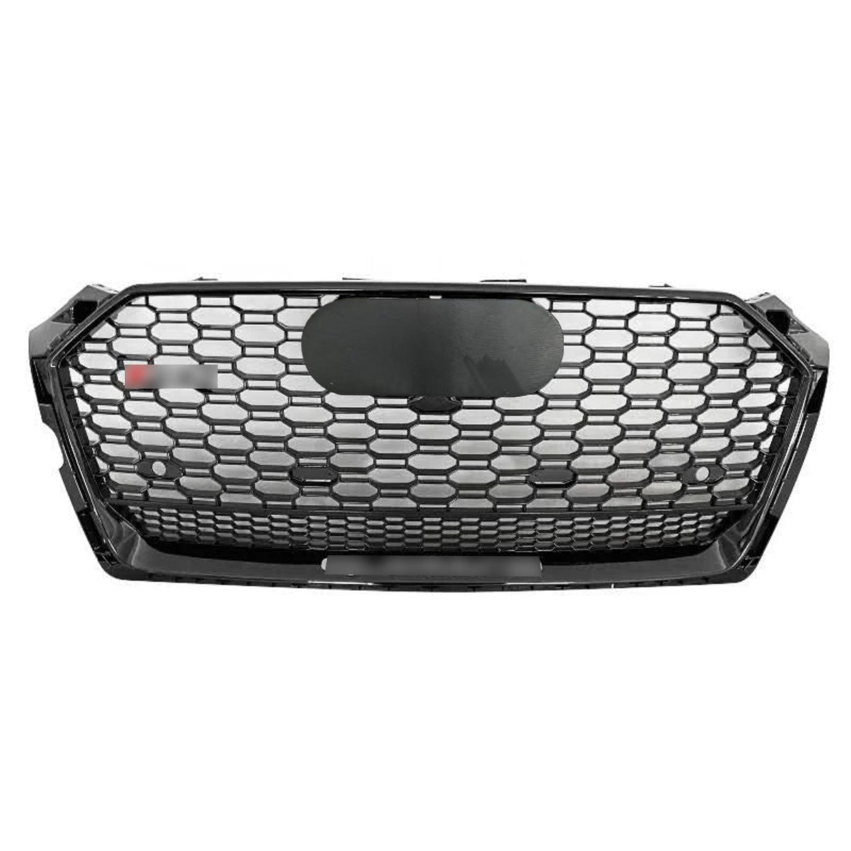 Bumper Grille Fit for A D A5 2017-2019 Honeycomb Grille Full Gloss Black Body with Emblem