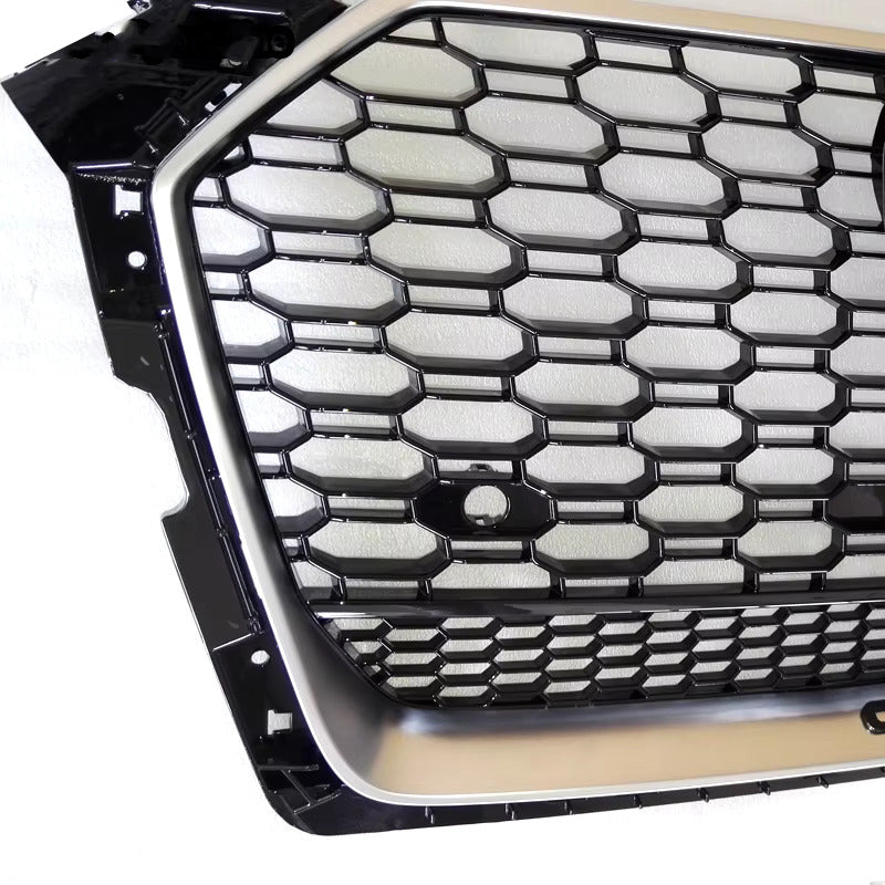 Chrome Bumper Grille Fit for AD Q5 RSQ5 2018 2019 2020 Mesh Honeycomb Bumper Grille Lower Window