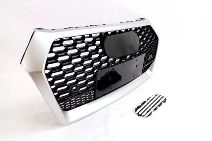 Chrome Bumper Grille Fit for AD Q5 RSQ5 2018 2019 2020 Mesh Honeycomb Bumper Grille Lower Window