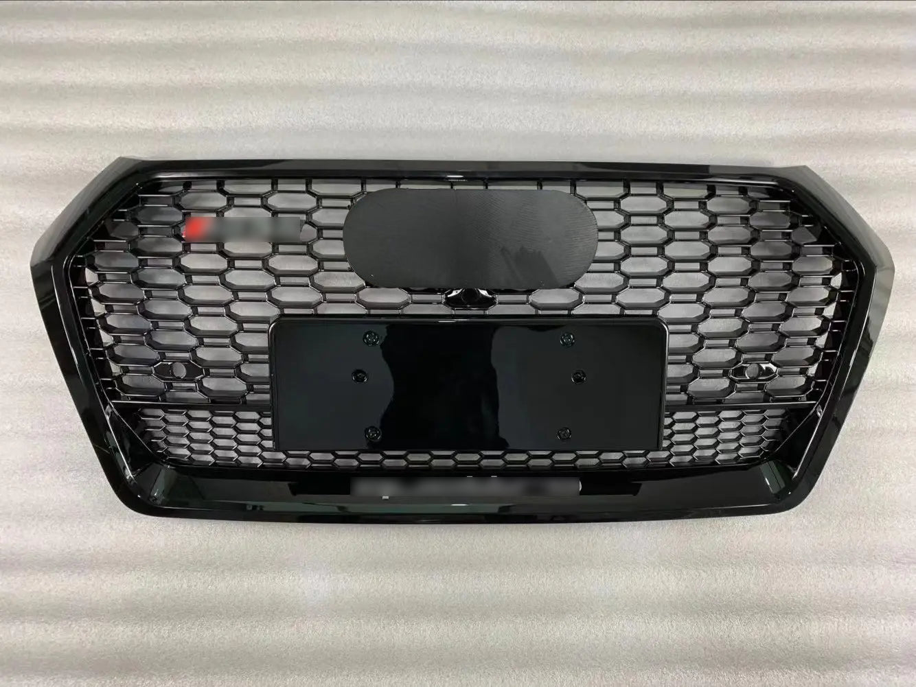 Front Bumper Grille Fit for AD Q5 RSQ5 2018 2019 2020 Mesh Honeycomb Bumper Grille Lower Window Gloss Black