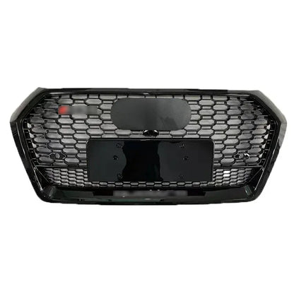 Front Bumper Grille Fit for AD Q5 RSQ5 2018 2019 2020 Mesh Honeycomb Bumper Grille Lower Window Gloss Black