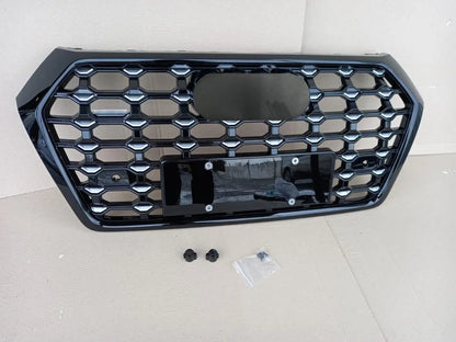 Chrome Body Bumper Grille Fit for AD Q5 RSQ5 2018 2019 2020 Star Style Bumper Grille