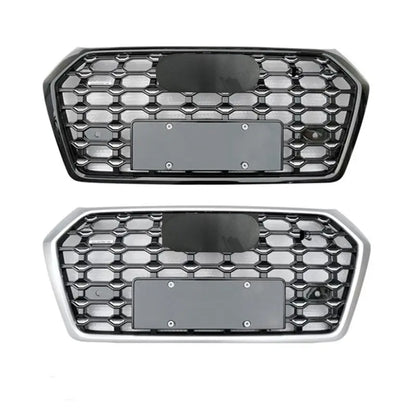 Chrome Trim Bumper Grille Fit for AD Q5 RSQ5 2018 2019 2020 Star Style Bumper Grille