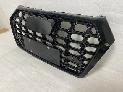 Gloss Black Bumper Grille Fit for AD Q5 RSQ5 2018 2019 2020 Star Style Bumper Grille