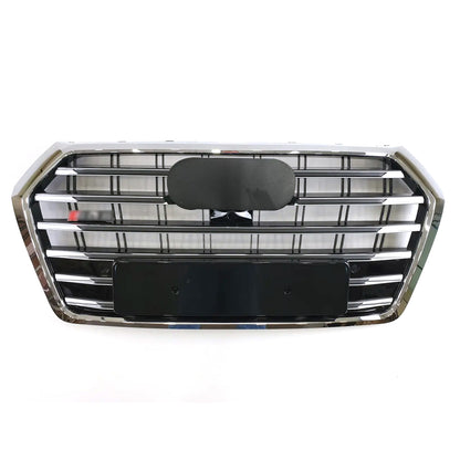 Chrome Bumper Grille Fit for AD Q5 RSQ5 2018 2019 2020 Gloss Black Grill Style Bumper Grille