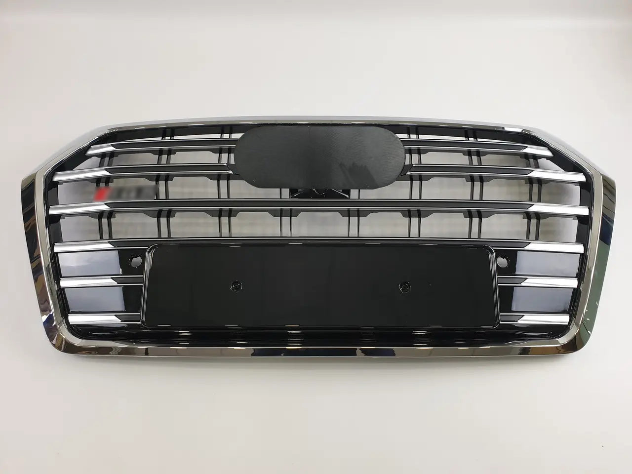 Chrome Bumper Grille Fit for AD Q5 RSQ5 2018 2019 2020 Gloss Black Grill Style Bumper Grille