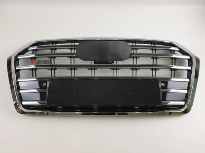 Chrome Bumper Grille Fit for AD Q5 RSQ5 2018 2019 2020 Gloss Black Grill Style Bumper Grille