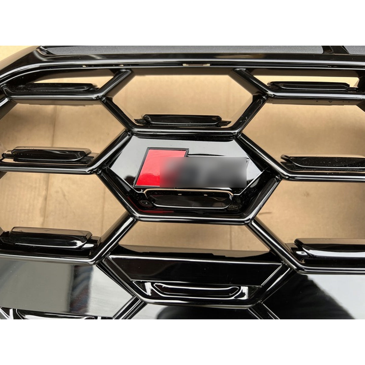 Bumper Grille Fit for A D A5 2020-2024 Honeycomb Grille with Full Gloss Black Body