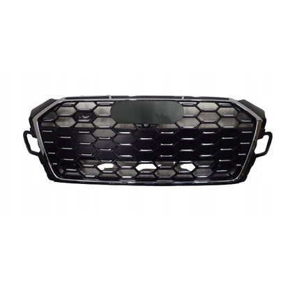 Bumper Grille Fit for A D A5 2020-2024 Honeycomb Grille with Full Gloss Black Body