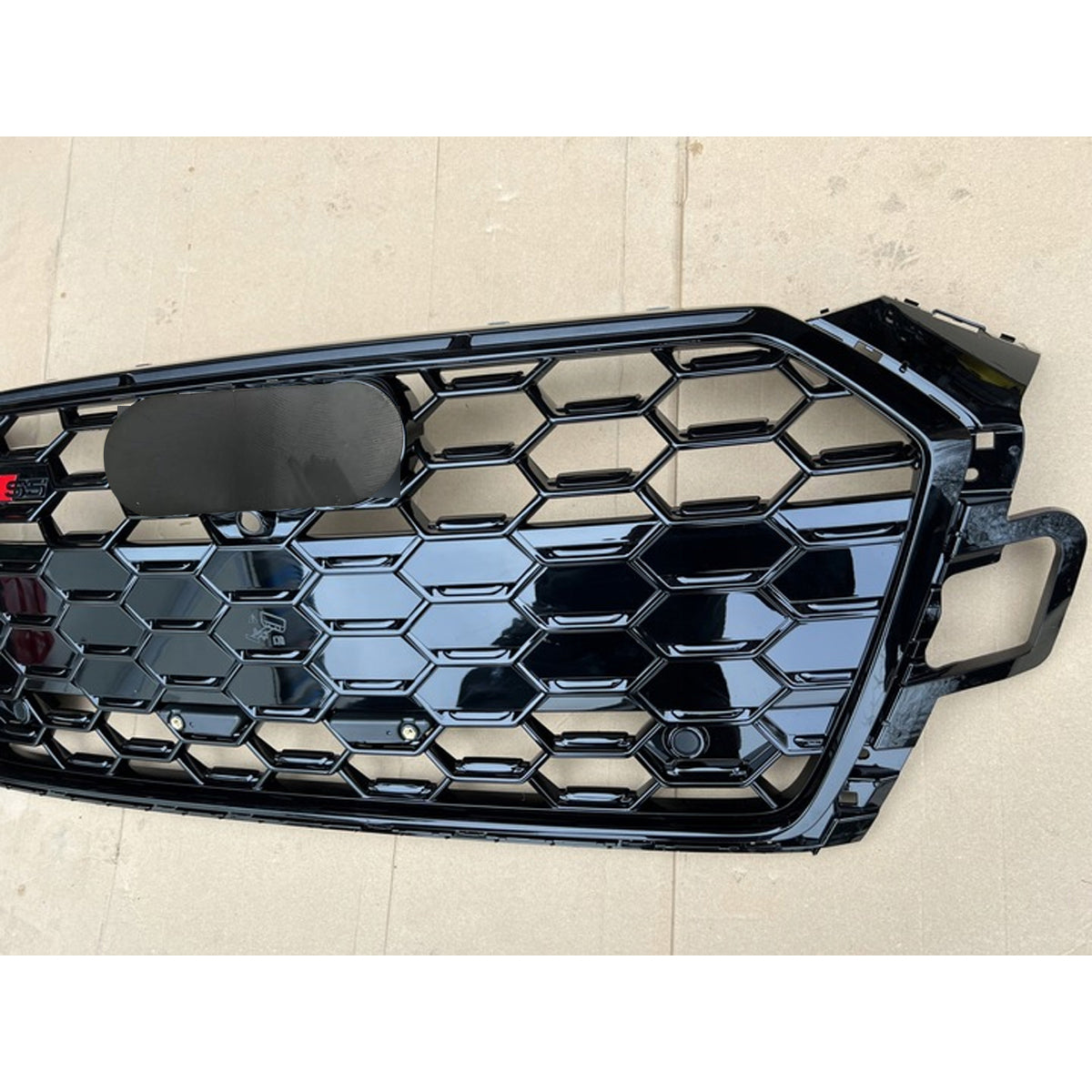 Bumper Grille Fit for A D A5 2020-2024 Honeycomb Grille with Full Gloss Black Body