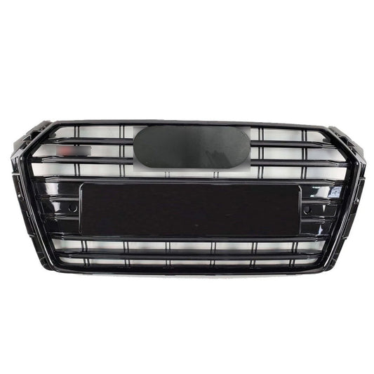 Bumper Grille Fit for A D A4 2017-2019 Grill grille with Full Gloss Black Body