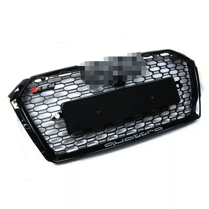 Bumper Grille For 2017-2019 Audi A4/S4 B9 RS4 Style Honeycomb Mesh Hex Grille Black W/ Quattro
