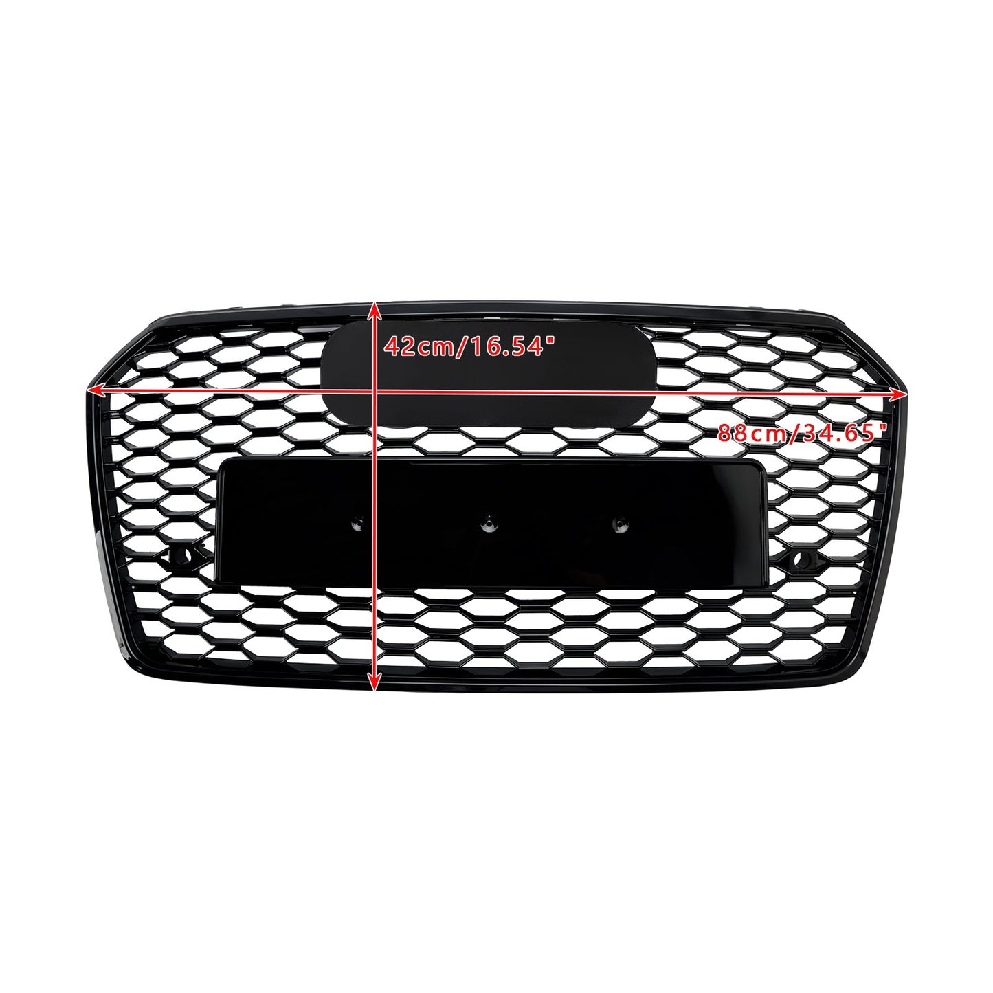Front Bumper Grille fit for AD 2016 2017 2018 A7 S7 RS7 Style Front bumper Honeycomb Grille Gloss Black