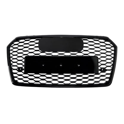 Front Bumper Grille fit for AD 2016 2017 2018 A7 S7 RS7 Style Front bumper Honeycomb Grille Gloss Black