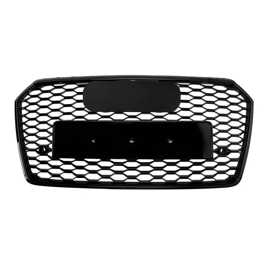 Front Bumper Grille fit for AD 2016 2017 2018 A7 S7 RS7 Style Front bumper Honeycomb Grille Gloss Black
