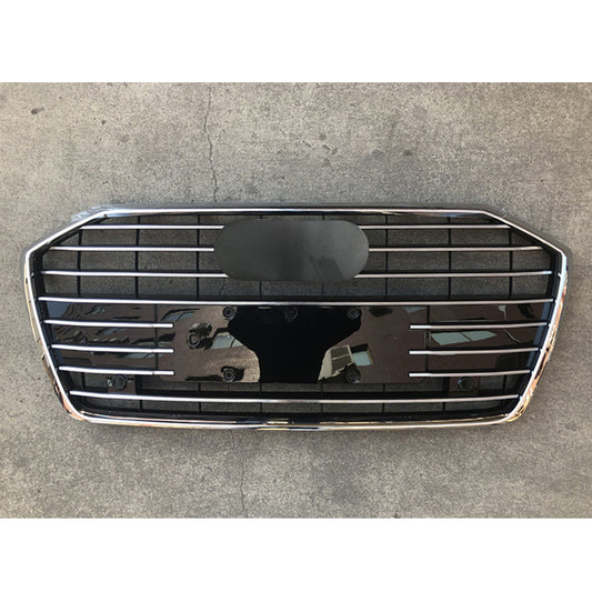 Chrome Bumper Grille Fit for AD A8 S8 2019-2021 Grill Grille RS8 Gloss Black