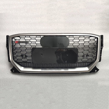 Chrome Bumper Grille Fit for AD Q2 2018-2021 Grill RSQ2 Style Honeycomb Silver Frame Front Bumper Grill