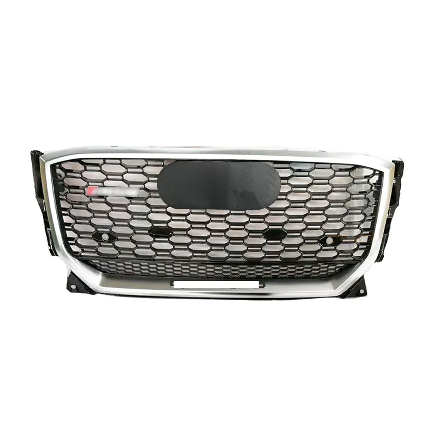 Chrome Bumper Grille Fit for AD Q2 2018-2021 Grill RSQ2 Style Honeycomb Silver Frame Front Bumper Grill