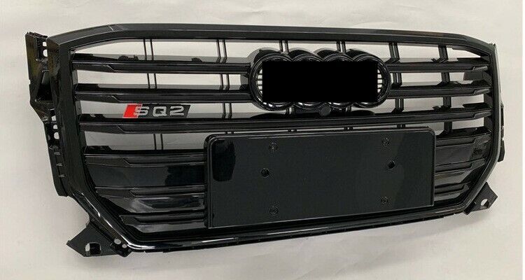 Grill Bumper Grille Fit for AD Q2 2018-2021 Grill RSQ2 Style Honeycomb Silver Frame Front Bumper Grille