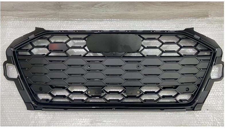 Bumper Grille Fit for A D A4 2020-2024 Honeycomb Grille with Matt Black Body