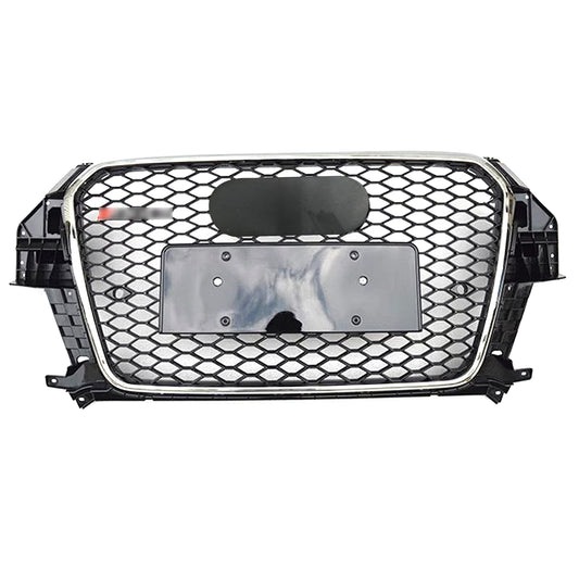 Front Bumper Grille Fit for AD Q3 RSQ3 SQ3 2013-2015 Mesh Honeycomb Bumper grille