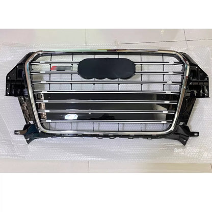 Chrome Bumper Grille Fit for AD Q3 RSQ3 SQ3 2013-2015 Grill grille Gloss Black Body